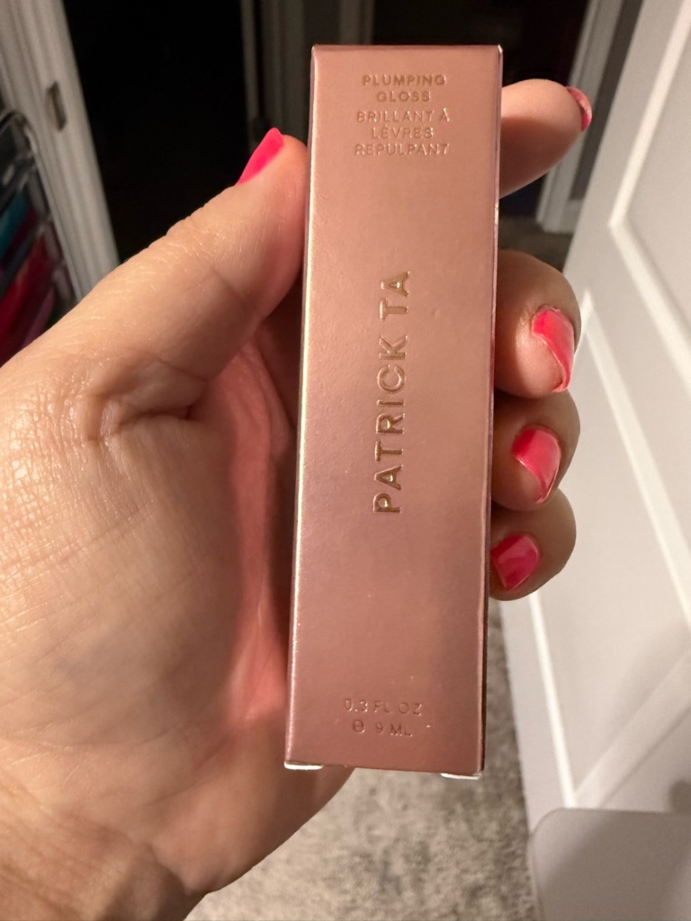 Patrick Ta Lip Gloss in Rose Gold Box- Shade is pouty